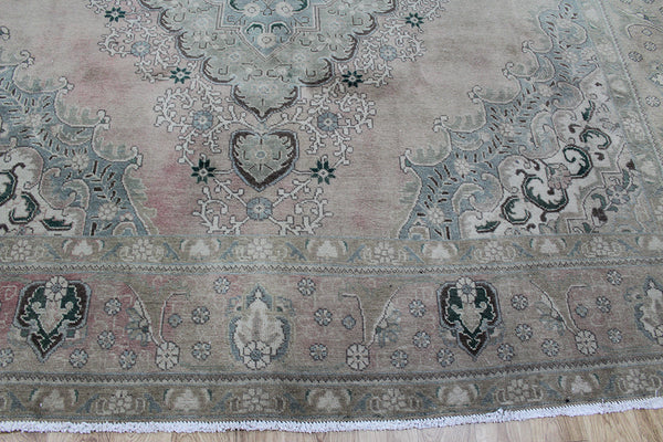 Overdyed Persian Tabriz carpet 310 x 295 cm