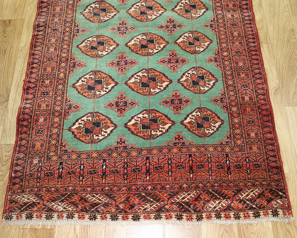 Old Handmade Persian Turkmen Rug 145 x 105 cm