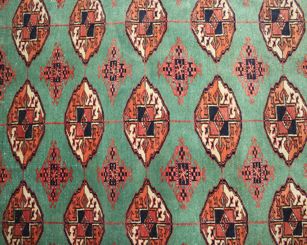 Old Handmade Persian Turkmen Rug 145 x 105 cm